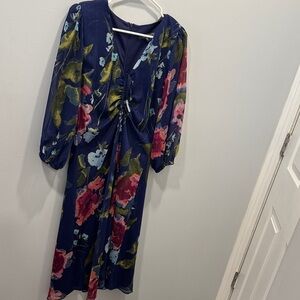 Julia Jordan Floral Navy Dress